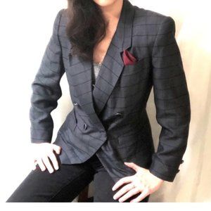 Vintage Eighties Plaid Blazer